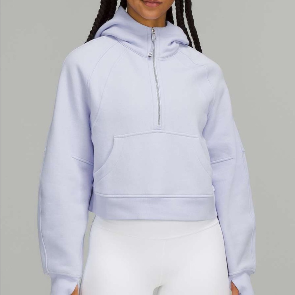 Lululemon Scuba Oversized Half-Zip Hoodie in Pastel Blue - Picture 4 of 4